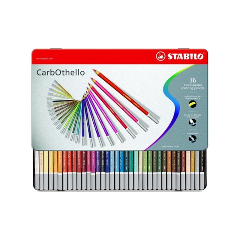 Boite crayon pastel SWAN STABILO Carbothello - 36 crayons - 1436-6