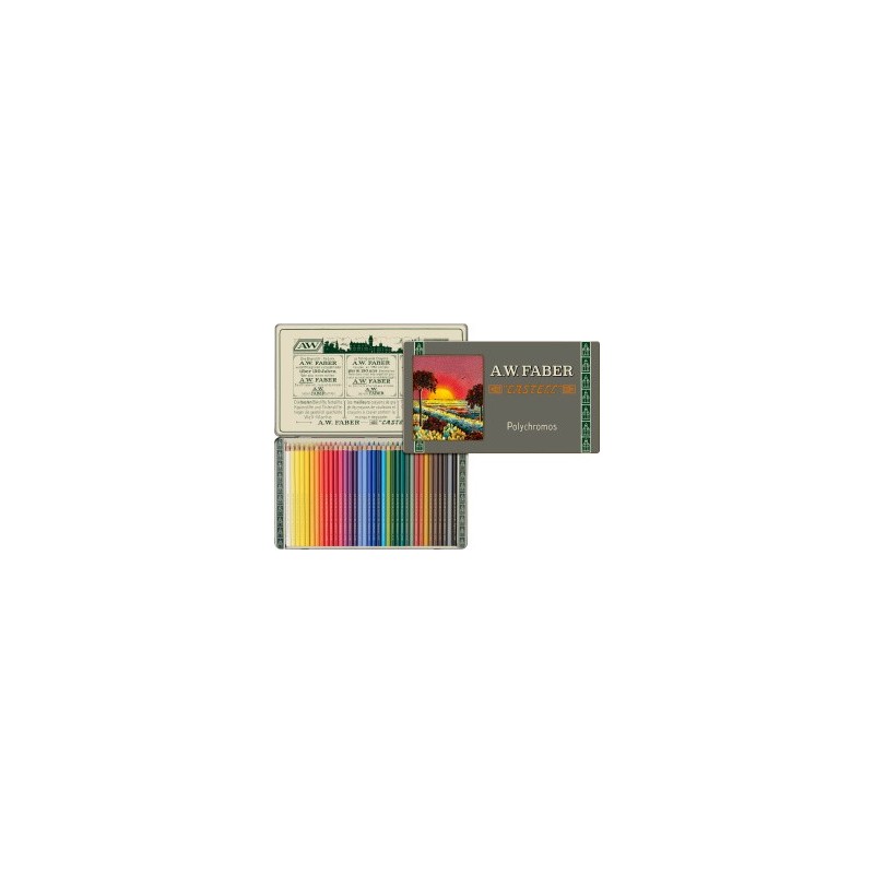 Boite crayon de couleur FABER & CASTELL Polychromos 111 ans - 36 crayons Polychromos 110012 (Métal) 