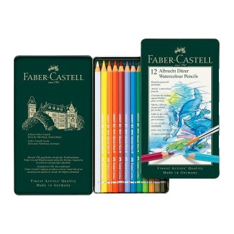 Boite crayon aquarelle FABER & CASTELL Albrecht Durer - 12 crayons assortis 117512 (Métal) 