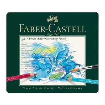 Boite crayon aquarelle FABER & CASTELL Abrecht Durer - 24 crayons 117524 (Métal) 