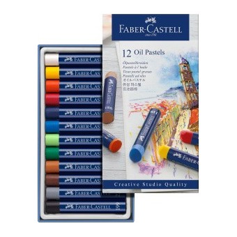 Boite pastel à l'huile FABER & CASTELL Créative studio - 12 Pastels à l'huile - 127012 (Carton) 
