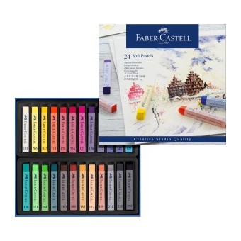 Boite pastels sec FABER & CASTELL Créative studio - 24 Pastels secs - 128324 