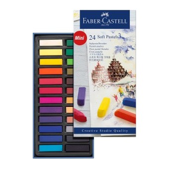 Boite pastel sec FABER & CASTELL - 24 1/2 pastels  128224 (Carton) 