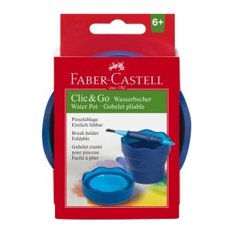 Gobelet à eau FABER & CASTELL - CLIC & GO - Bleu 