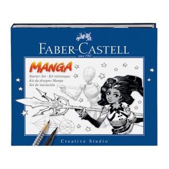 Etui feutre FABER & CASTELL Pitt - Artist pen - Manga - Pochette de 3 + 1 crayon 