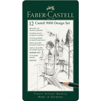 Boite crayon graphite FABER & CASTELL Design - 12 crayons 9000 - 119064 