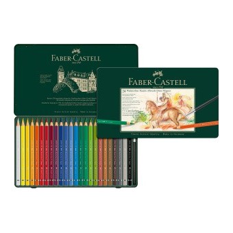 Boite crayon aquarelle FABER & CASTELL Abrecht Durer - Magnus - 24 crayons 116924 (Métal) 