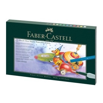 Boite crayon aquarelle FABER & CASTELL Abrecht Durer - Magnus - 12 crayons + accessoires (Carton) 