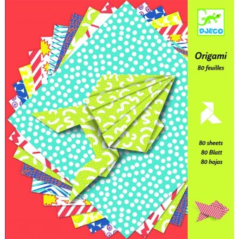 Origami DJECO - 80 feuilles papier d'origami - Comics 