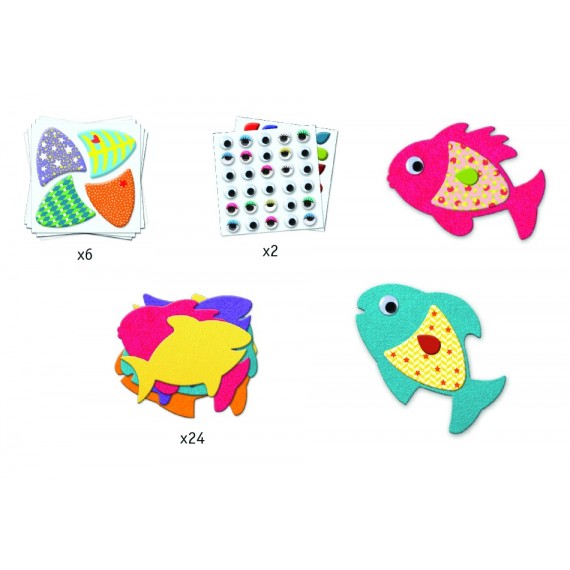 Stickers DJECO - J'aime les poissons 