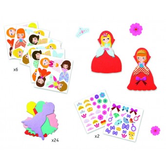 Tissage & Stickers DJECO - J'aime les princesses 