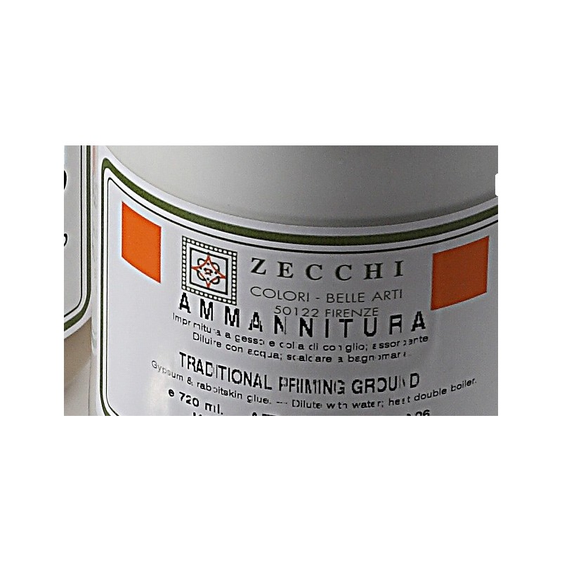 Gesso (Enduit traditionnel) ZECCHI  Ammanitura (A base de colle de peau) - Pot:750 ml 