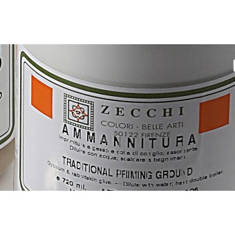Gesso (Enduit traditionnel) ZECCHI  Ammanitura (A base de colle de peau) - Pot:750 ml 