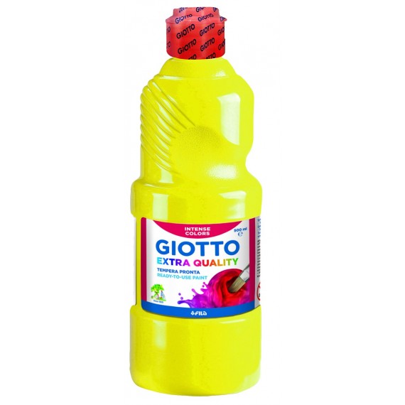 Gouache GIOTTO - Liquide - Flacon: 500 ml - 532802 Jaune primaire 