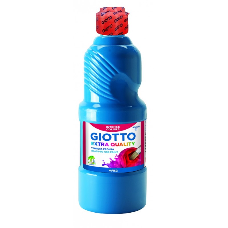 Gouache GIOTTO - Liquide - Flacon: 500 ml - 532815 Cyan 