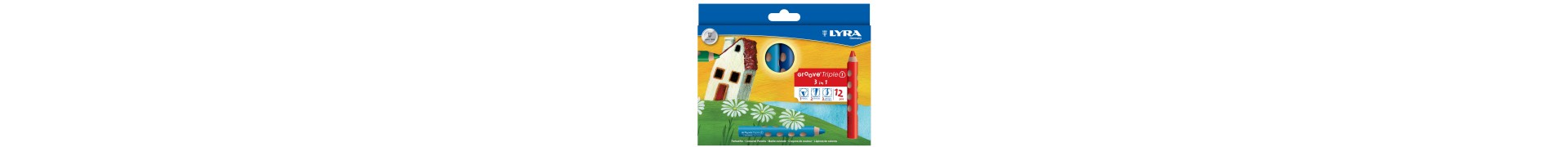 Etui crayon LYRA - 12 Crayons de couleurs Groove 