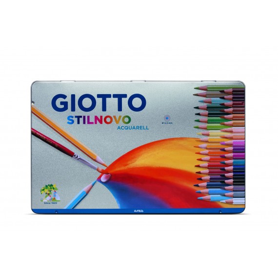 Boite crayon aquarelle GIOTTO Stilnovo - 36 Crayons (Métal) 