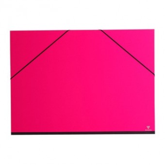 Carton à dessin CLAIREFONTAINE Couleur - F:37 x 52 cm - A élastique - Rose