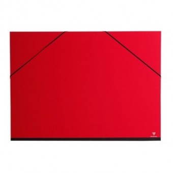 Carton à dessin CLAIREFONTAINE Couleur - F:37 x 52 cm - A élastique - Rouge