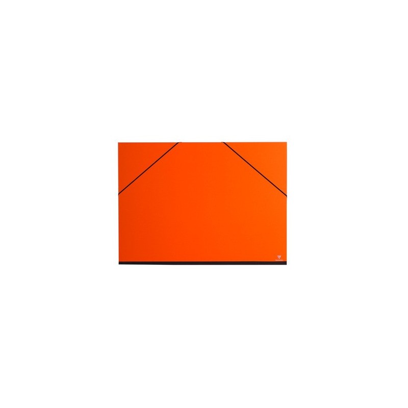 Carton à dessin CLAIREFONTAINE Couleur - F:37 x 52 cm - A élastique - Orange