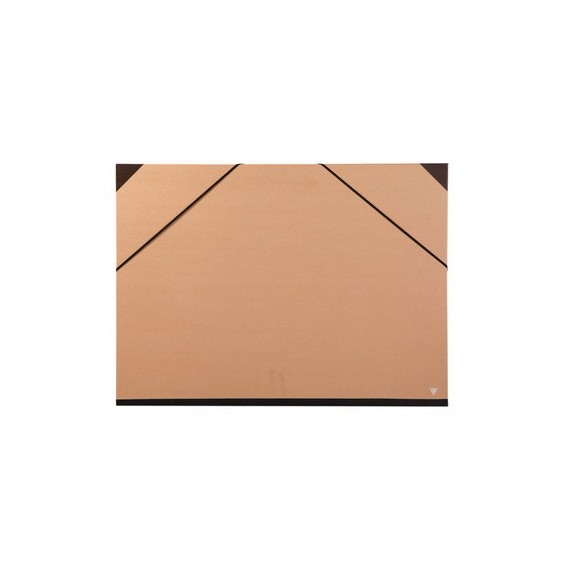 Carton à dessin CLAIREFONTAINE Kraft - F:32 x 45 cm - A élastique - Brun 