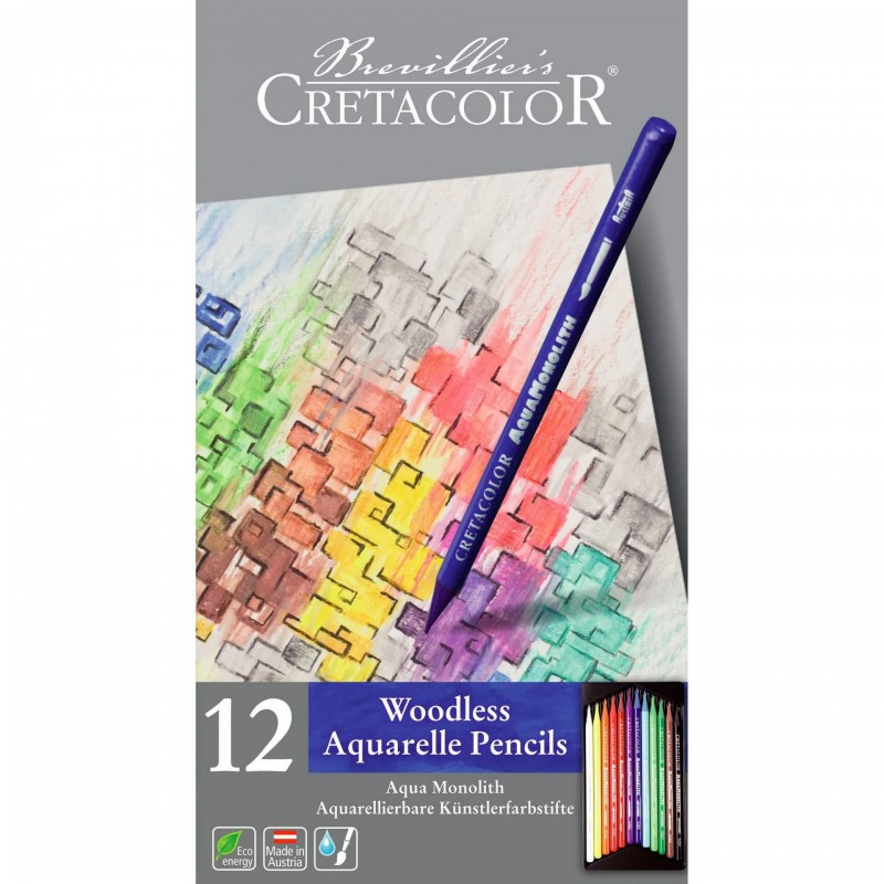 Boite crayon aquarelle AQUA MONOLITH - 12 crayons - 12 250 12 (Métal) 