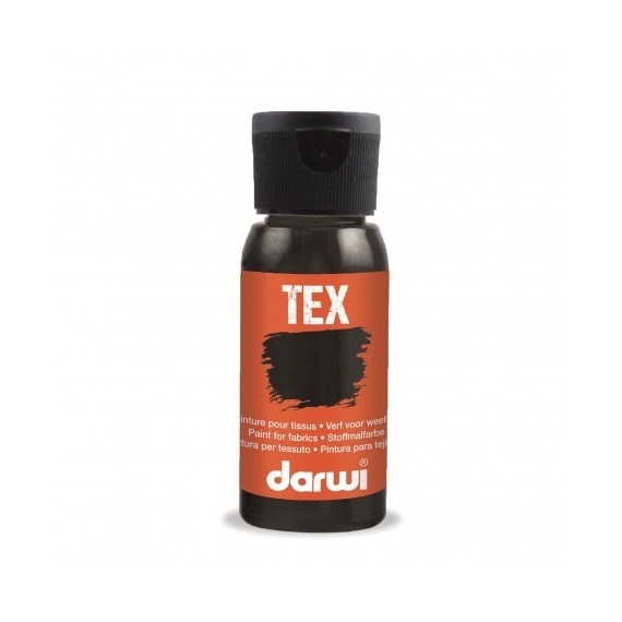 Livre - Peinture pour tissu DARWI TEX Classique - Flacon: 50 ml - Zinc 