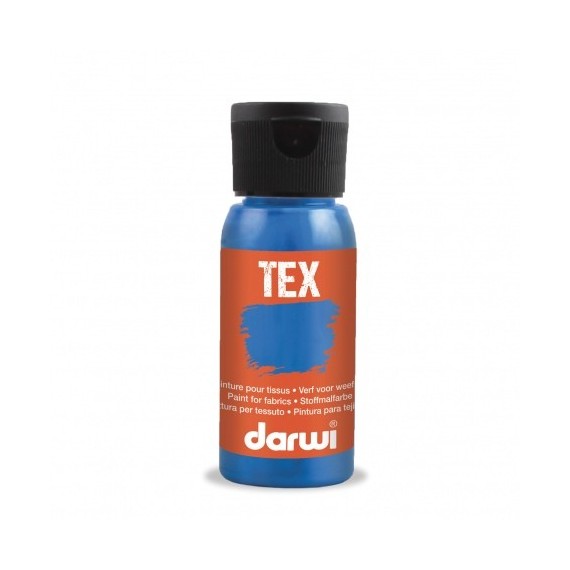 Peinture pour tissu DARWI TEX Classique - Flacon: 50 ml - Bleu clair 