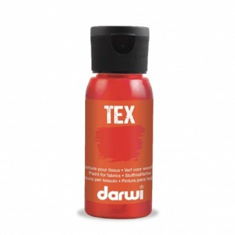 Peinture pour tissu DARWI TEX Classique - Flacon: 50 ml - Carmin 
