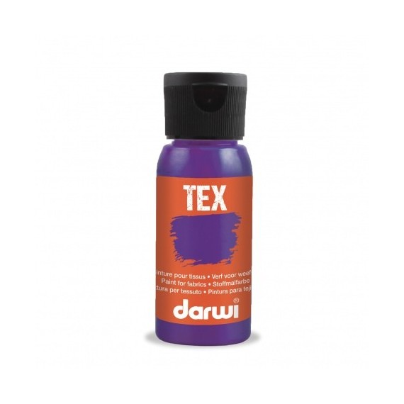 Peinture pour tissu DARWI TEX Classique - Flacon: 50 ml - Violet 