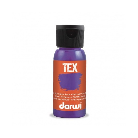 Peinture pour tissu DARWI TEX Classique - Flacon: 50 ml - Lilas 
