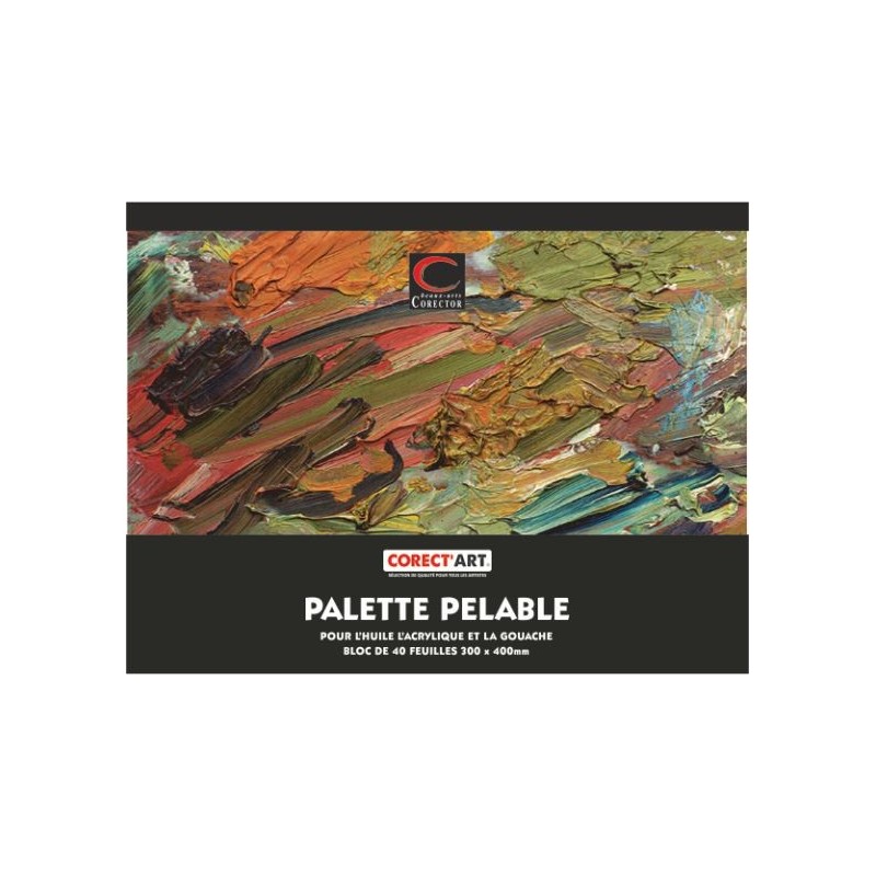 Palette papier pelable CORECT'ART - F:23 x 30.5 cm (40 F)