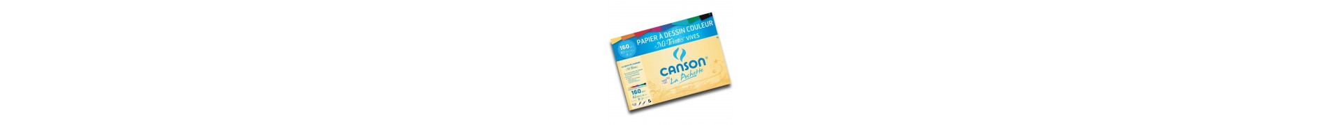 Pochette dessin couleur CANSON Mi-teintes - 160gr (12f) - F:24 x 32 cm - 2776 - Teintes vives 