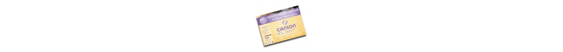 Pochette dessin couleur CANSON  Mi-teintes - 160gr (8f) - F: 29.4 x 42 cm (A3) - Teinte pastel 