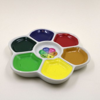 Boite palette marguerite aquarelle Japonaise - Color palette (Boite) - 6 couleurs 