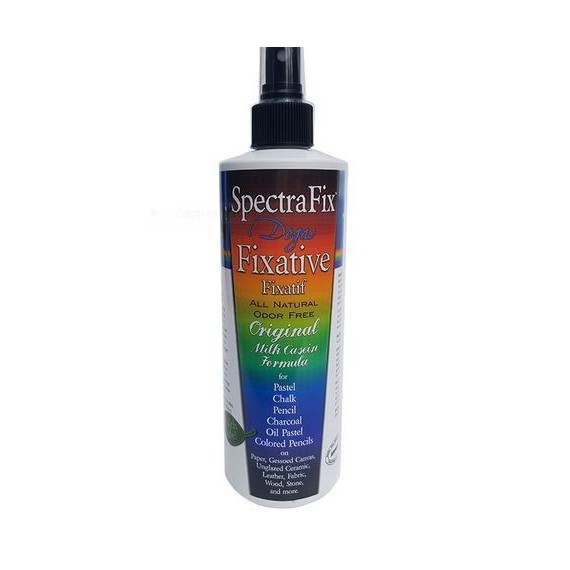 Spray fixatif  SPECTRAFIX DEGAS -  Spray: 360 ml - Formule au lait de Caseine - Ecologique 