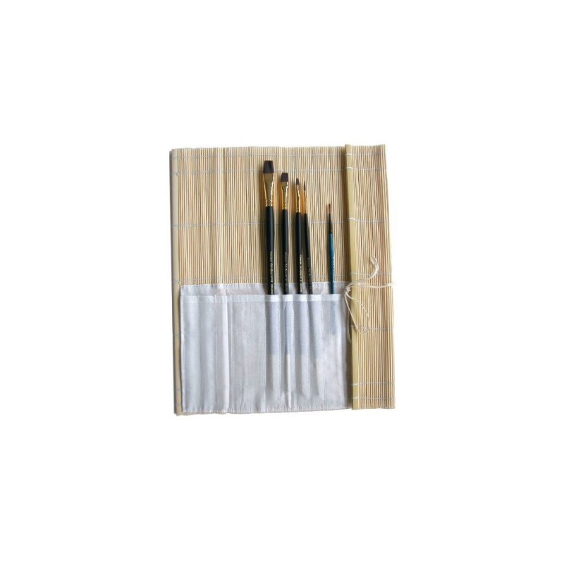Natte bambou OZ - Avec poche pour pinceaux - F:30 x 30 cm 