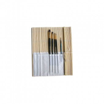 Natte bambou OZ - Avec poche pour pinceaux - F:36 x 36 cm 