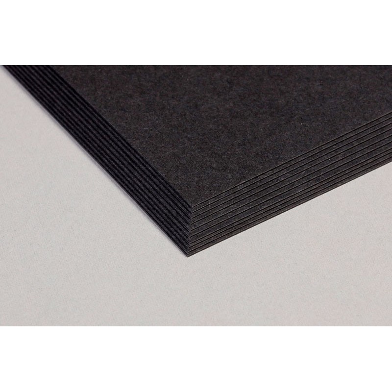 Carton CLAIREFONTAINE - Carton noir - 1.0 mm - F:45 x 64 cm - 540gr - Noir 