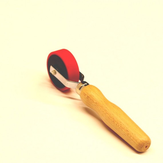 Rouleau encreur ABIG - Pour gravure - Etroit - Largueur: 15 mm - Caoutchouc rouge 