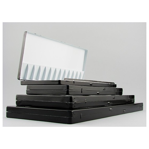 Palette aluminium HOLBEIN - 1130-20 - Pour aquarelle - F: 19.5 x 7.5 cm (Pliante) 