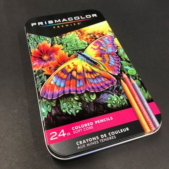 Boite crayon de couleurs PRISMACOLOR Premier - 24 Crayons assortis (Métal) 