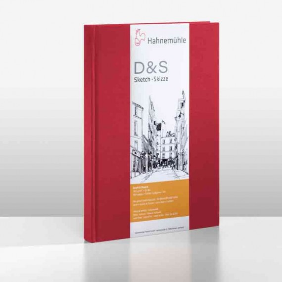 Album dessin  HAHNEMUHLE D&S - 140g (80f) - F:21 x 29,7 cm - Couverture....Relié  Couverture:Rouge reliure:PORTRAIT