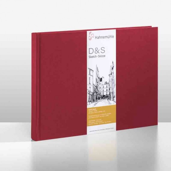 Album dessin  HAHNEMUHLE D&S - 140g (80f) - F:21 x 29,7 cm - Couverture....Relié  Couverture:Rouge reliure:PAYSAGE