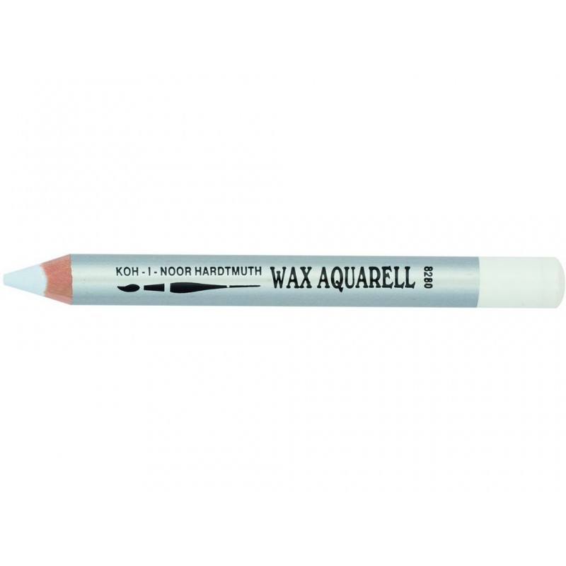 Crayon aquarelle WAX KOH-I-NOOR - D: 11 mm WAX KOH-I-NOOR:01-blanc
