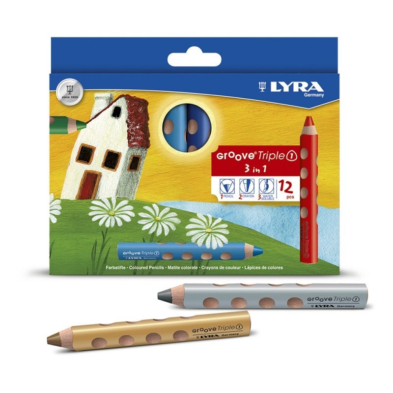 Crayon de couleur LYRA Groove triple 1  LYRA Groove:001-blanc