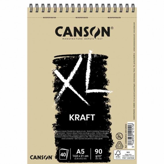 Album croquis CANSON XL Kraft brun  