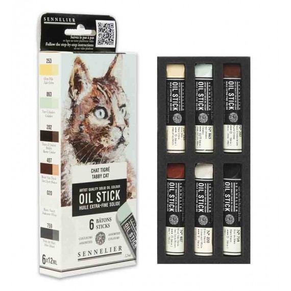 Test pack 6 mini sticks chat tigré 
