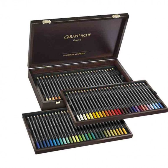 Coffret crayons de couleurs CARAN D'ACHE Museum - 76 Crayons aquarelle assortis - 3510.476 